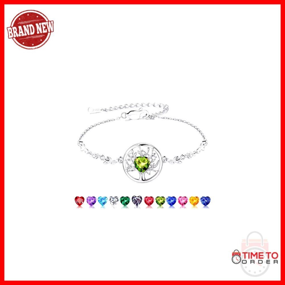 925 Sterling Silver Tree of Life Bracelet Elegant Adjustable Link Chain